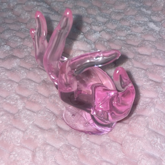 Pink Hand Ring Holder Retro Maximalism Decor Hippie Eclectic Girly Stand Jewelry - Picture 3 of 3